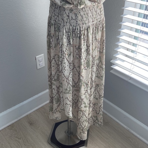 Ramy Brook Midi Dress With Flutter Sleeves And Smocked Waist - Picture 7 of 12